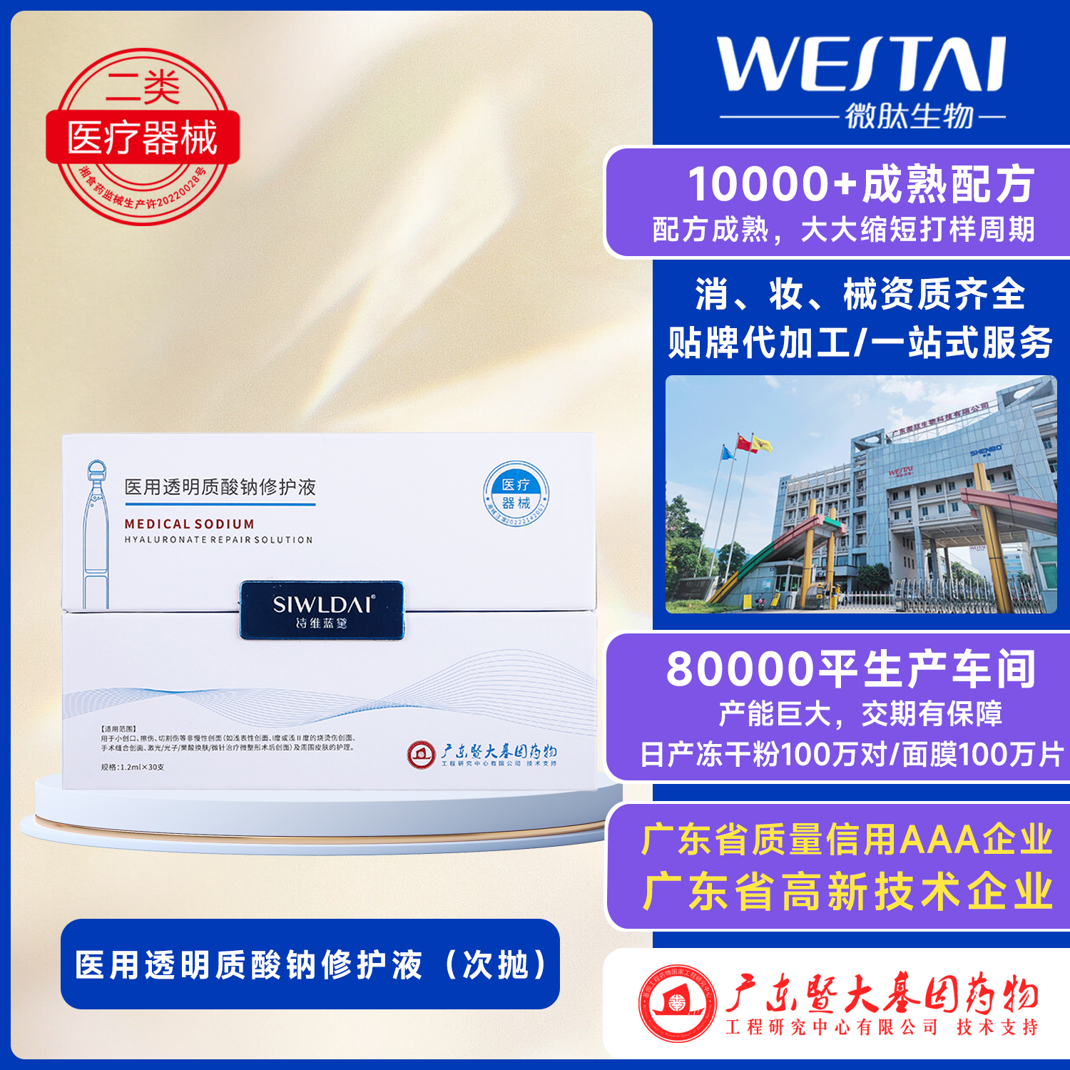 醫用透明質酸鈉修護液(次拋)